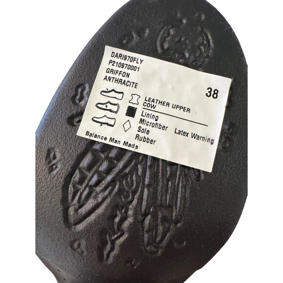 Fly London Dari Size 38 US 7.5 Anthracite Black Suede NWB Leather Ankle Bootie - Picture 6 of 14